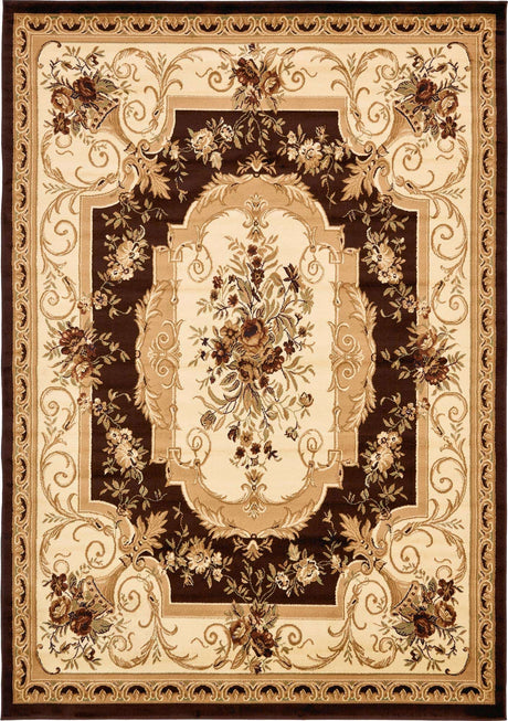 Brown 7' 10 x 11' Versailles Rectangle Area Rug