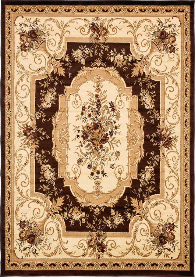 Brown 7' 10 x 11' Versailles Rectangle Area Rug