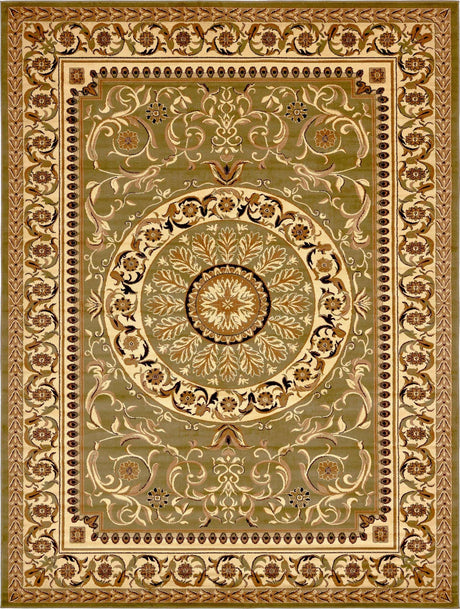 Light Green 10' x 13' 1 Versailles Rectangle Area Rug