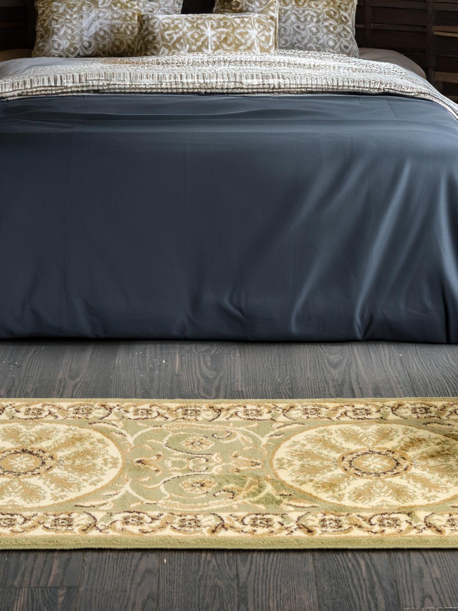 Light Green 2' x 6' 1 Versailles Runner Area Rug