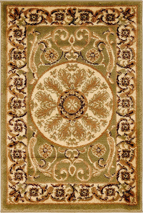 Light Green 2' x 3' 1 Versailles Rectangle Area Rug