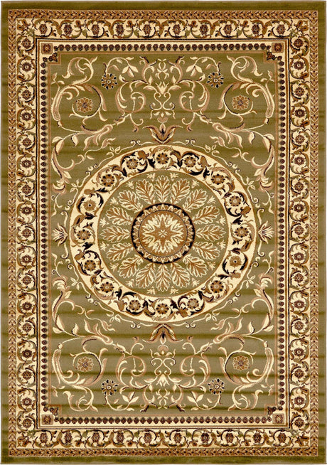 Light Green 7' 10 x 11' Versailles Rectangle Area Rug