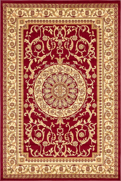 Red 6' 1 x 9' Versailles Rectangle Area Rug