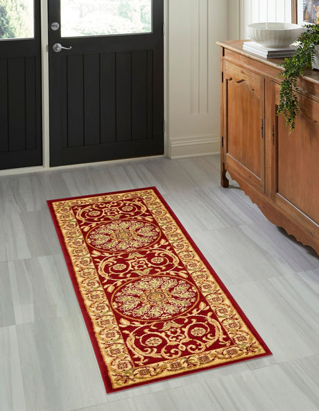 Red 2' x 6' 1 Versailles Runner Area Rug