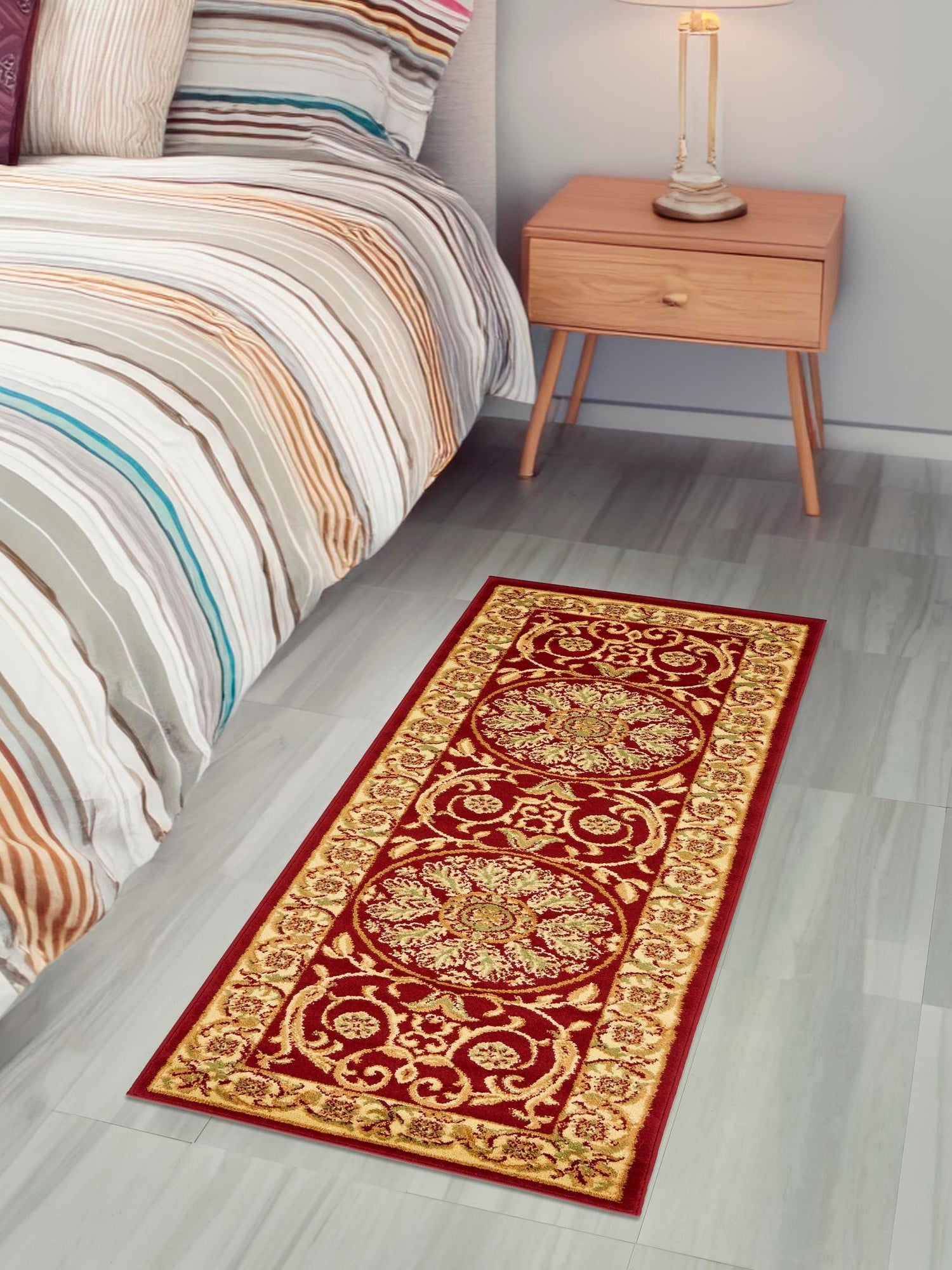 Red 2' 7 x 10' Versailles Runner Area Rug