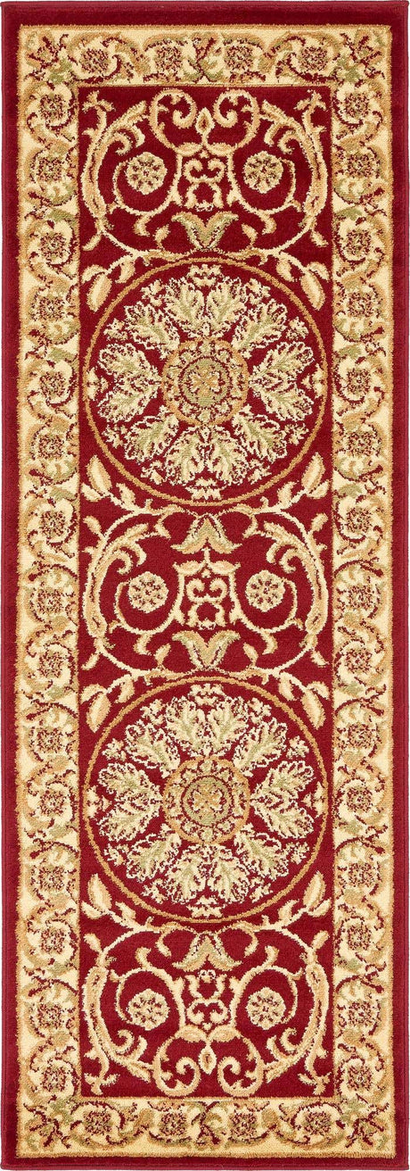Red 2' x 6' 1 Versailles Runner Area Rug