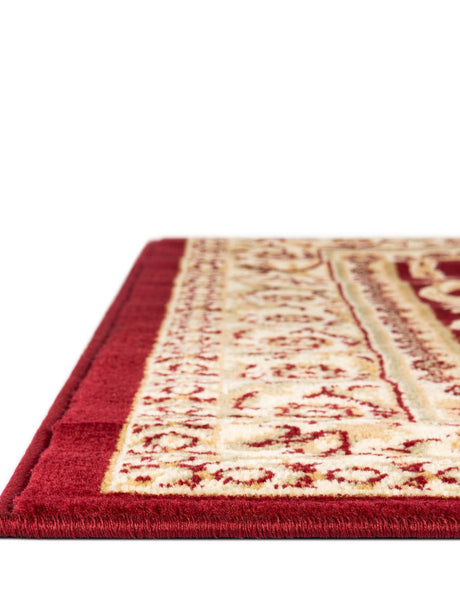 Red 4' 1 x 4' 1 Versailles Square Area Rug Classic Traditional Motif Indoor Carpet for Hallways, Dining Rooms, Bedrooms, Living Room, Office for Sale at Rug Engine