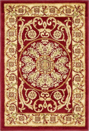 Red 2' x 3' 1 Versailles Rectangle Area Rug