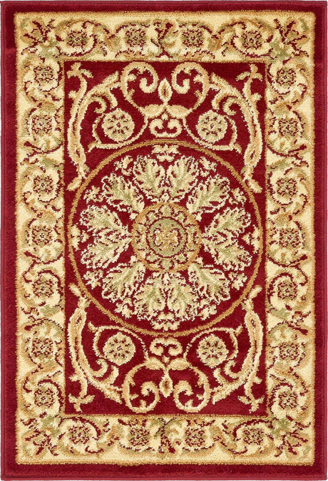 Red 2' x 3' 1 Versailles Rectangle Area Rug