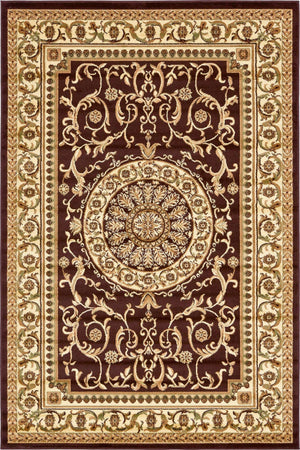 Brown 6' 1 x 9' Versailles Rectangle Area Rug