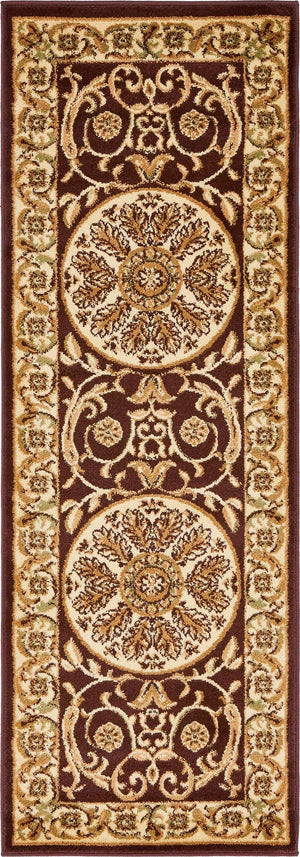 Brown 2' x 6' 1 Versailles Runner Area Rug