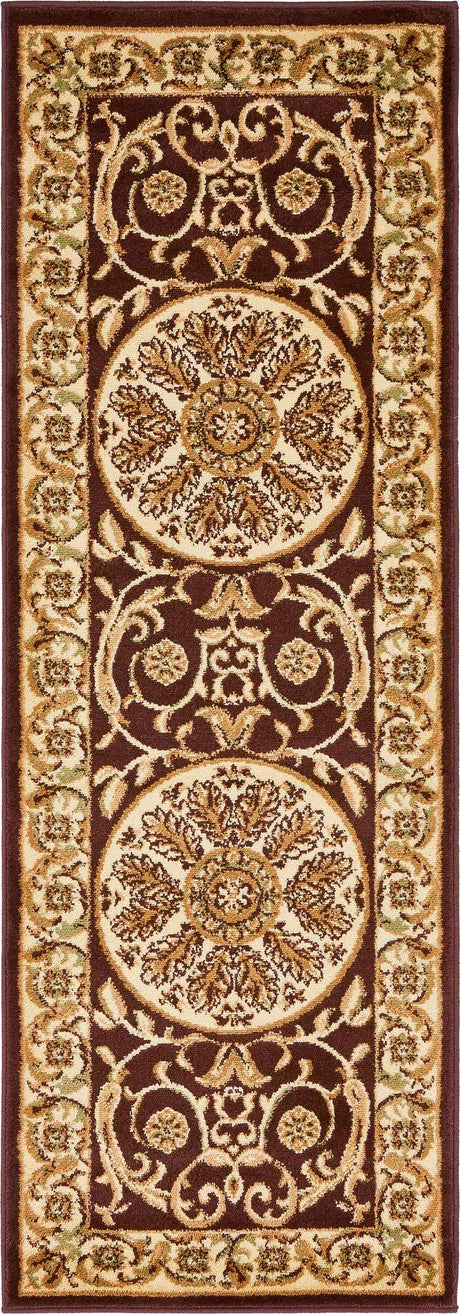 Brown 2' x 6' 1 Versailles Runner Area Rug
