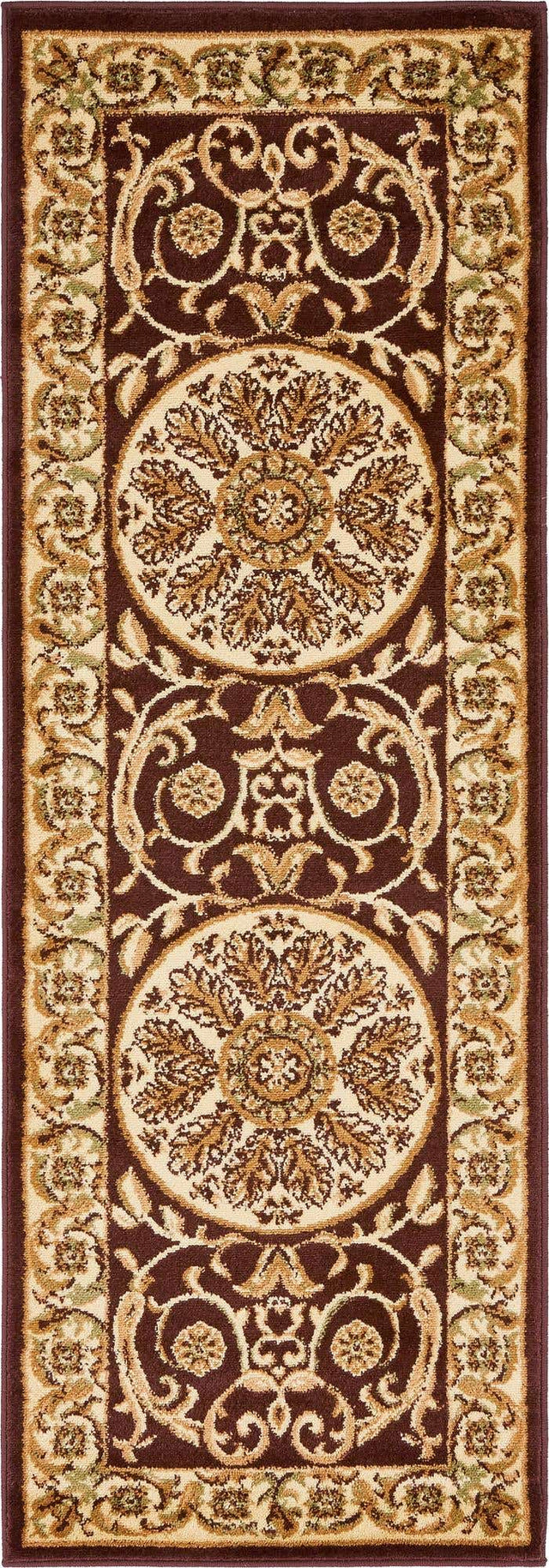 Brown 2' x 6' 1 Versailles Runner Area Rug