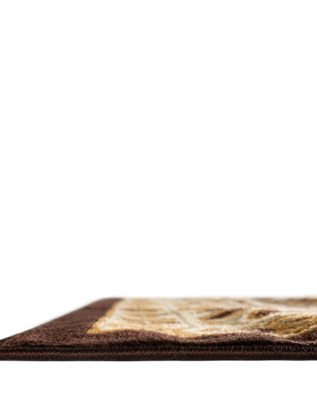 Brown 7' 10 x 7' 10 Versailles Square Area Rug Classic Traditional Motif Indoor Carpet for Hallways, Dining Rooms, Bedrooms, Living Room, Office for Sale at Rug Engine