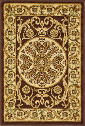 Brown 2' x 3' 1 Versailles Rectangle Area Rug