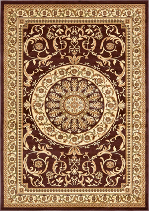Brown 7' 10 x 11' Versailles Rectangle Area Rug