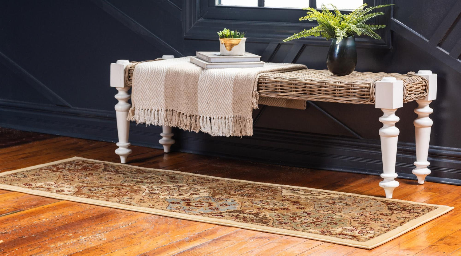 Cream 3' x 10' Voyage Runner Area Rug