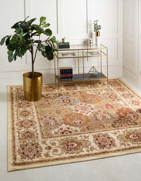 Cream 4' 1 x 4' 1 Voyage Square Area Rug