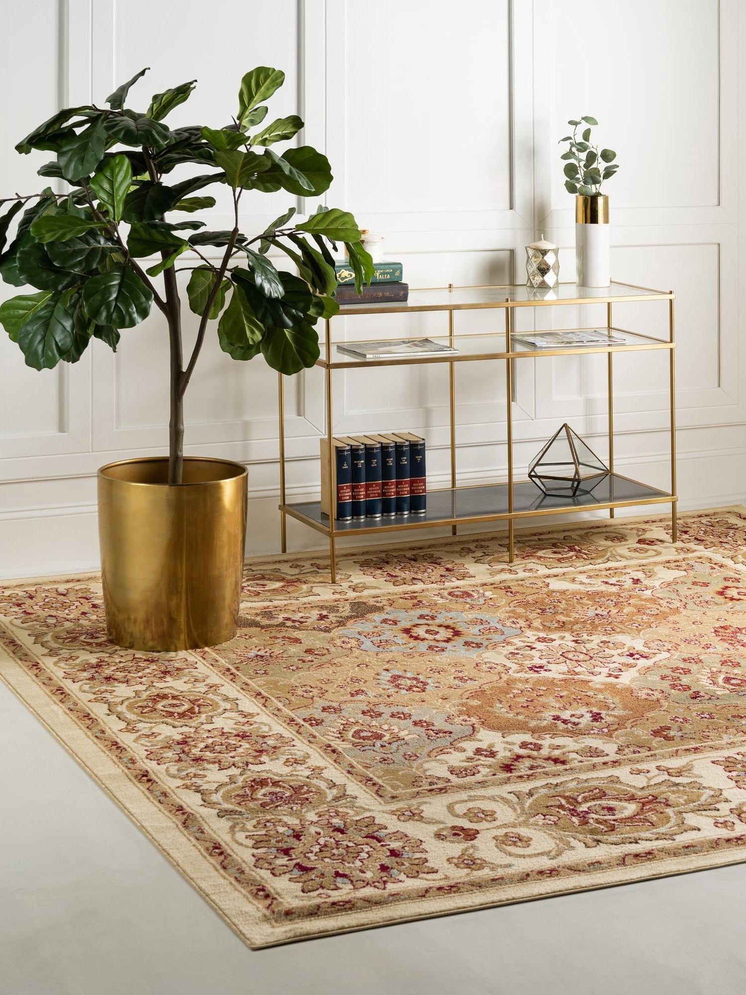 Cream 4' 1 x 4' 1 Voyage Square Area Rug