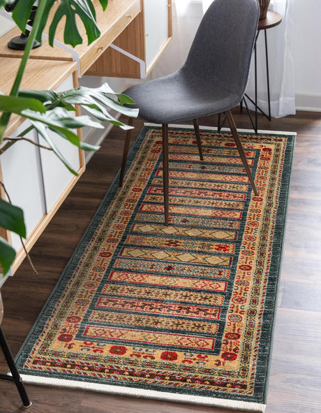 Blue 2' x 6' 1 Fars Runner Area Rug 100% Polypropylene Unique Traditional Carpet for Classical Living, Dining Room & Office Spaces for Sale at Rug Engine
