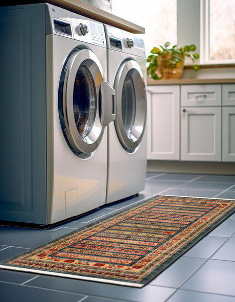 Blue 2' x 6' 1 Fars Runner Area Rug 100% Polypropylene Unique Traditional Carpet for Classical Living, Dining Room & Office Spaces for Sale at Rug Engine