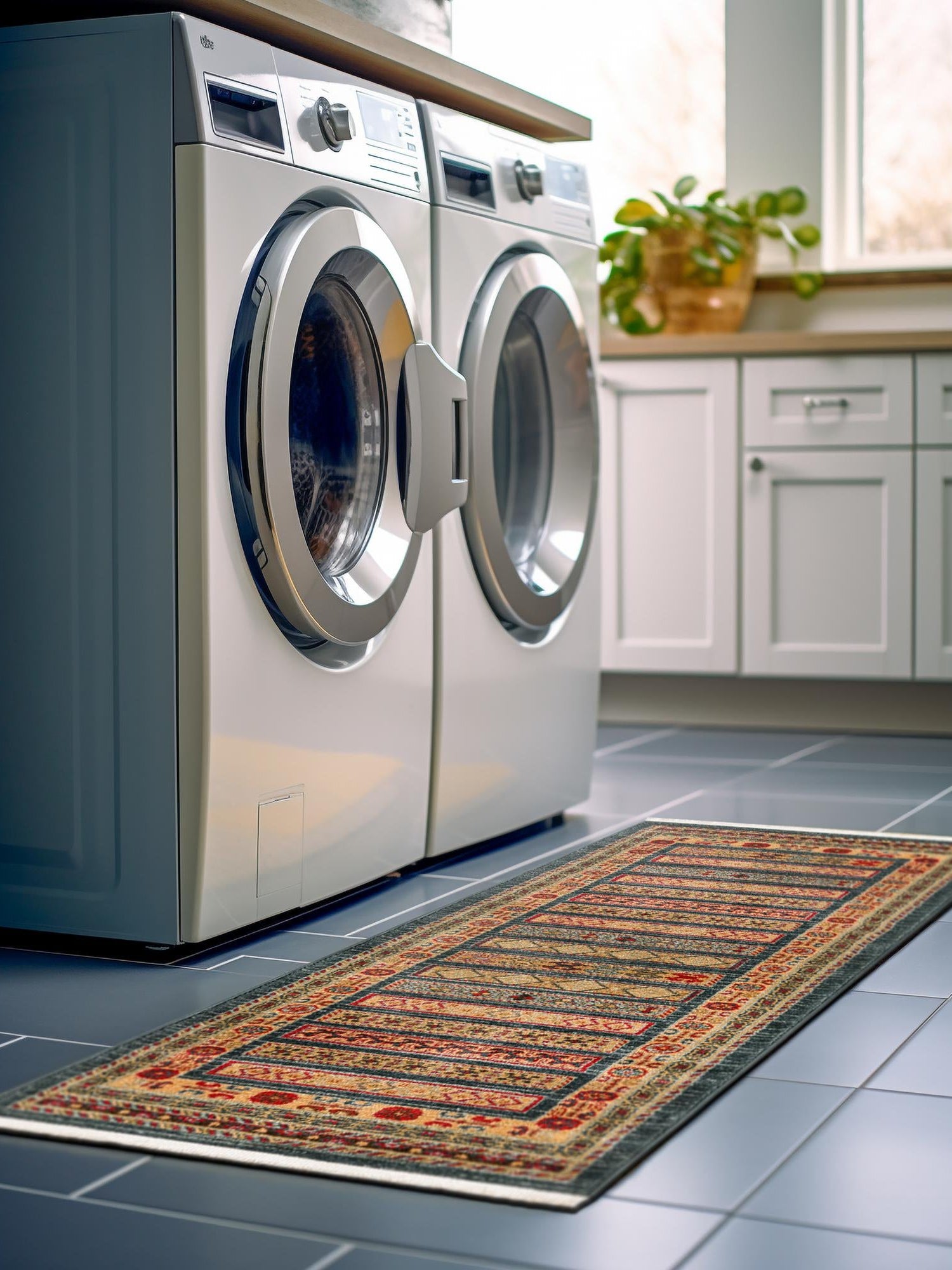 Blue 2' 7 x 10' Fars Runner Area Rug 100% Polypropylene Unique Traditional Carpet for Classical Living, Dining Room & Office Spaces for Sale at Rug Engine