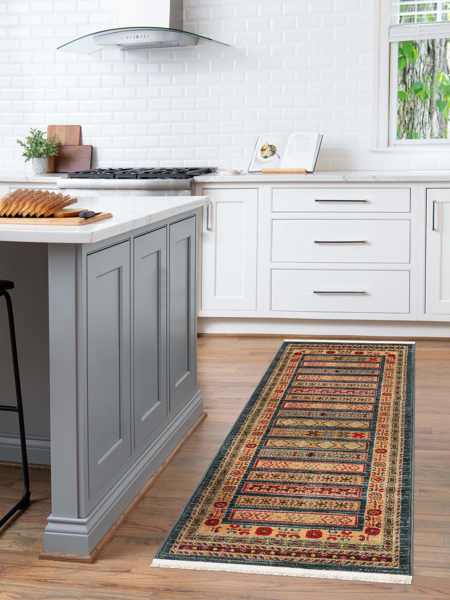 Blue 2' 7 x 10' Fars Runner Area Rug 100% Polypropylene Unique Traditional Carpet for Classical Living, Dining Room & Office Spaces for Sale at Rug Engine