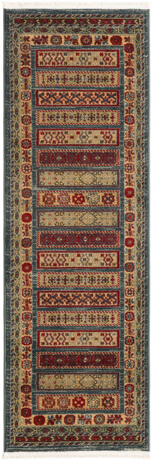 Blue 2' x 6' 1 Fars Runner Area Rug 100% Polypropylene Unique Traditional Carpet for Classical Living, Dining Room & Office Spaces for Sale at Rug Engine