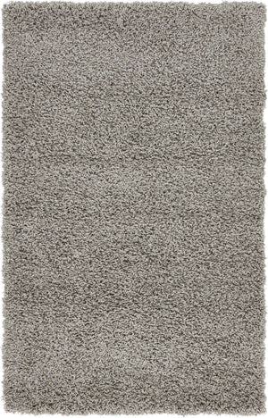 Cloud Gray 3' 3 x 5' 3 Solid Shag Rectangle Rug