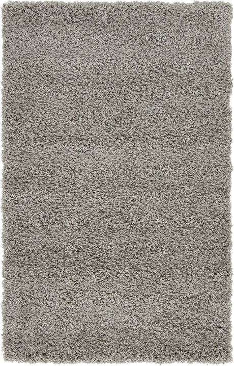 Cloud Gray 3' 3 x 5' 3 Solid Shag Rectangle Rug