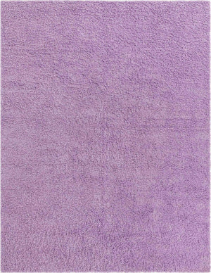 Lilac 8' x 10' Solid Shag Rectangle Rug