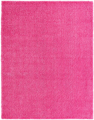 Taffy Pink 7' 10 x 10' Solid Shag Rectangle Area Rug Thick Soft Touch Fluffy & Plush Shaggy Pile