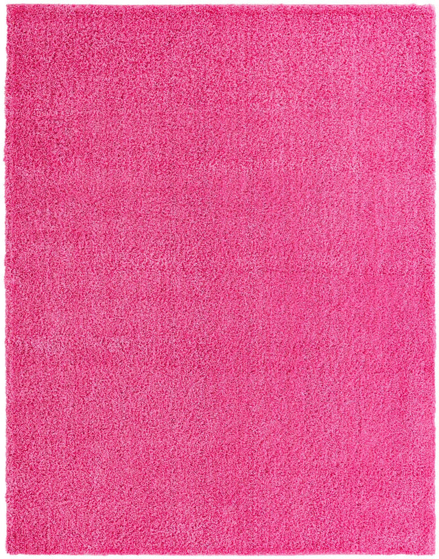 Taffy Pink 7' 10 x 10' Solid Shag Rectangle Area Rug Thick Soft Touch Fluffy & Plush Shaggy Pile