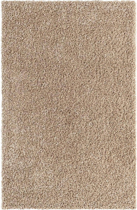 Taupe 3' 1 x 5' 3 Solid Shag Rectangle Area Rug Thick Soft Touch Fluffy & Plush Shaggy Pile