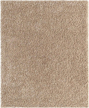 Taupe 8' x 10' Solid Shag Rectangle Rug