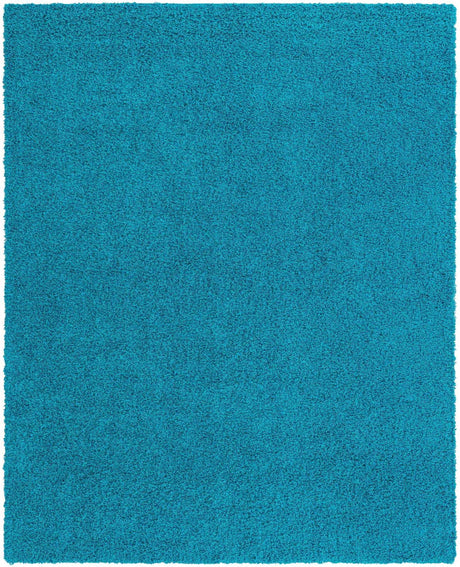 Turquoise 7' 10 x 10' Solid Shag Rectangle Area Rug Thick Soft Touch Fluffy & Plush Shaggy Pile