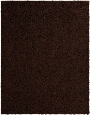 Chocolate Brown 7' 10 x 10' Solid Shag Rectangle Area Rug Thick Soft Touch Fluffy & Plush Shaggy Pile