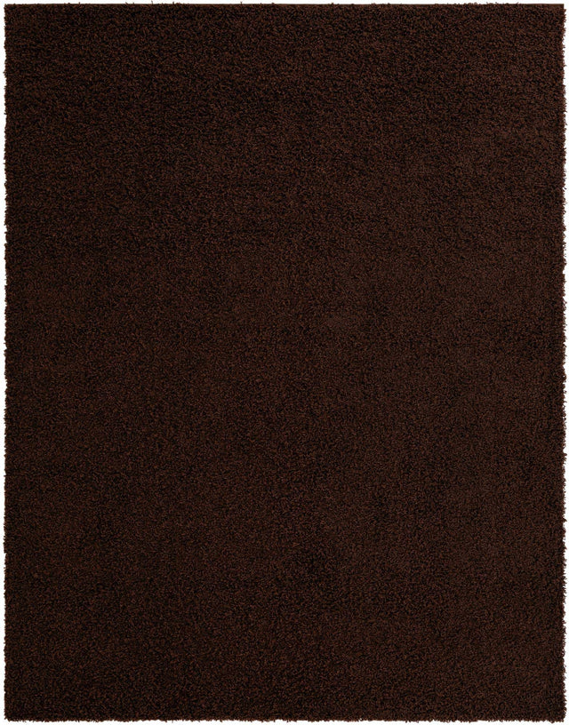 Chocolate Brown 7' 10 x 10' Solid Shag Rectangle Area Rug Thick Soft Touch Fluffy & Plush Shaggy Pile
