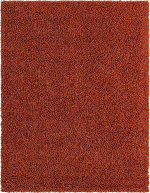 Terracotta 7' 10 x 10' Solid Shag Rectangle Area Rug Thick Soft Touch Fluffy & Plush Shaggy Pile