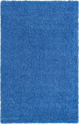 Periwinkle Blue 3' 1 x 5' 3 Solid Shag Rectangle Area Rug Thick Soft Touch Fluffy & Plush Shaggy Pile