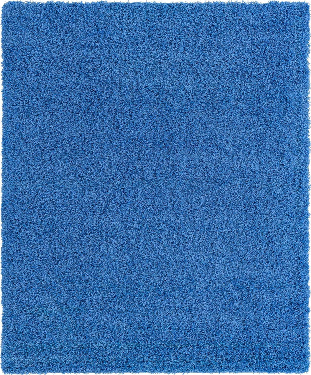 Periwinkle Blue 7' 10 x 10' Solid Shag Rectangle Area Rug Thick Soft Touch Fluffy & Plush Shaggy Pile