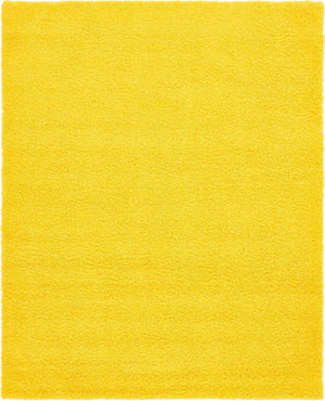 Tuscan Sun Yellow 8' x 10' Solid Shag Rectangle Rug
