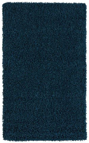 Sapphire Blue 3' 1 x 5' 3 Solid Shag Rectangle Area Rug Thick Soft Touch Fluffy & Plush Shaggy Pile