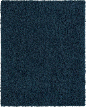Sapphire Blue 7' 10 x 10' Solid Shag Rectangle Area Rug Thick Soft Touch Fluffy & Plush Shaggy Pile