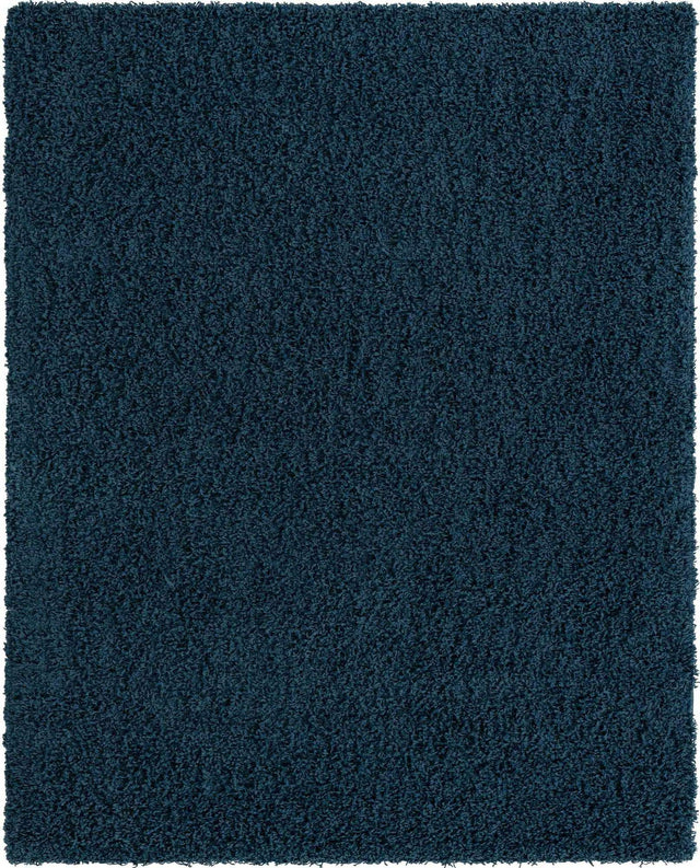 Sapphire Blue 7' 10 x 10' Solid Shag Rectangle Area Rug Thick Soft Touch Fluffy & Plush Shaggy Pile