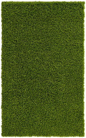 Grass Green 3' 1 x 5' 3 Solid Shag Rectangle Area Rug Thick Soft Touch Fluffy & Plush Shaggy Pile