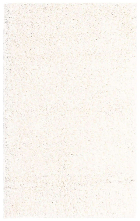 Snow White 3' 1 x 5' 3 Solid Shag Rectangle Area Rug Thick Soft Touch Fluffy & Plush Shaggy Pile