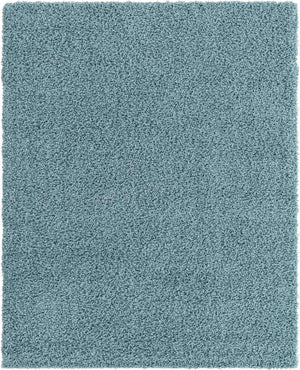 Light Slate Blue 7' 10 x 10' Solid Shag Rectangle Area Rug Thick Soft Touch Fluffy & Plush Shaggy Pile