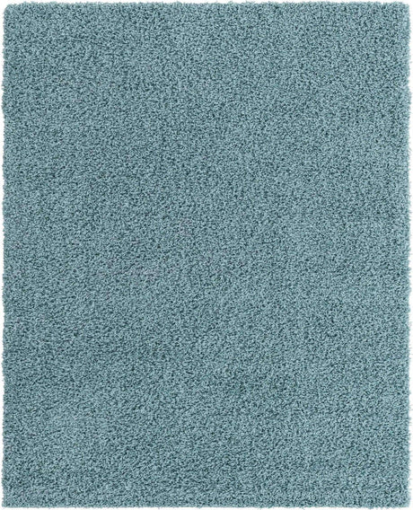Light Slate Blue 7' 10 x 10' Solid Shag Rectangle Area Rug Thick Soft Touch Fluffy & Plush Shaggy Pile