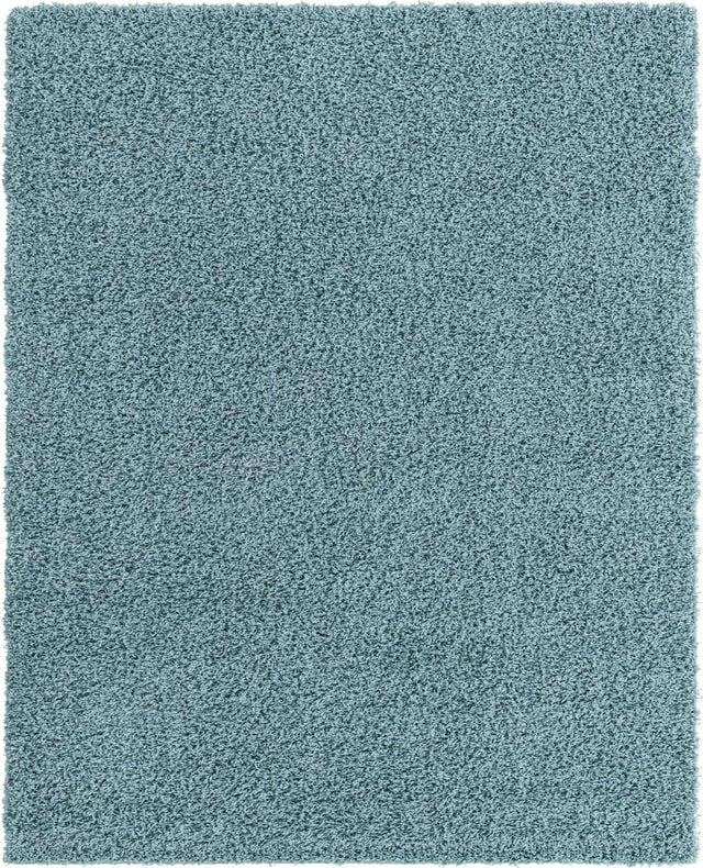 Light Slate Blue 7' 10 x 10' Solid Shag Rectangle Area Rug Thick Soft Touch Fluffy & Plush Shaggy Pile